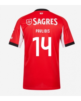 Benfica Vangelis Pavlidis #14 Maglia Gara Casa Repliche 2025-26 Maniche Corte